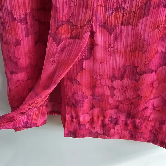 Vintage Umba for Parnes Feinstein Pink Floral Iconic 70s Dress, Size Medium - Picture 9 of 14